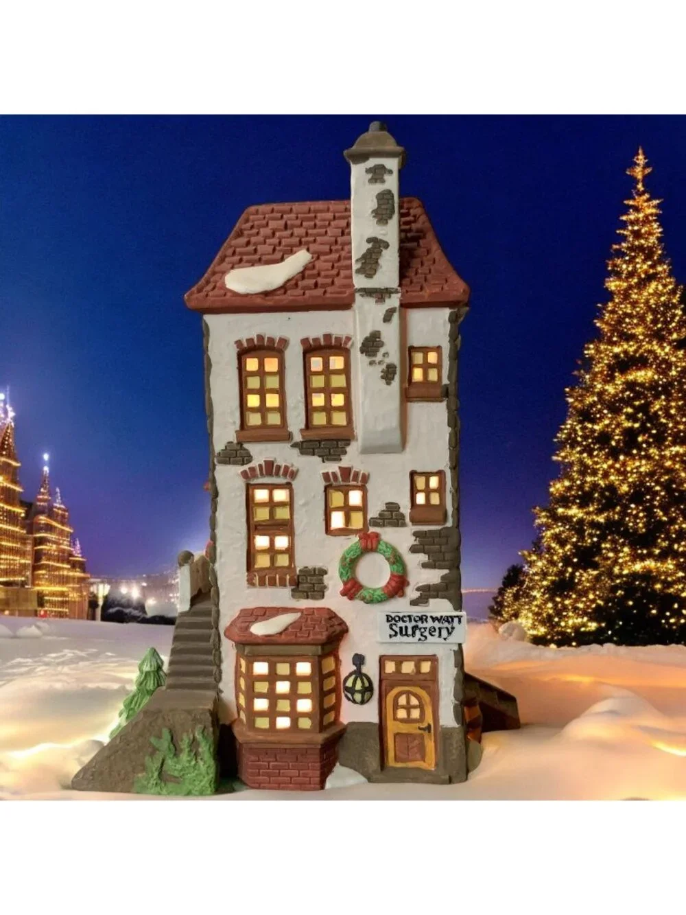 Dept 56 C H Watt Physician Dickens Christmas Village Lighted  Building (no box)
